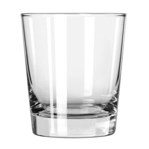 Clear glass tumbler for beverages, perfect for home or hospitality use.