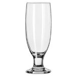 Elegant clear glass beer or beverage glass, ideal for bars, restaurants, and parties, showcasing premium drinkware quality and design.