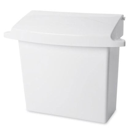 Rubbermaid Sanitary Napkin Receptacle W/ Rigid Liner, White