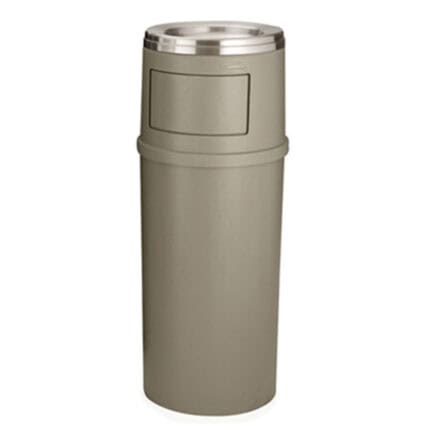 Rubbermaid Ash/Trash Classic Container w/ Doors 15-Gal., Beige