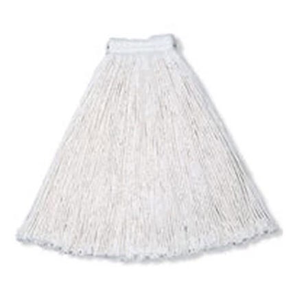 Disposable cleaning mop head for hygiene and sanitation in commercial and industrial settings.