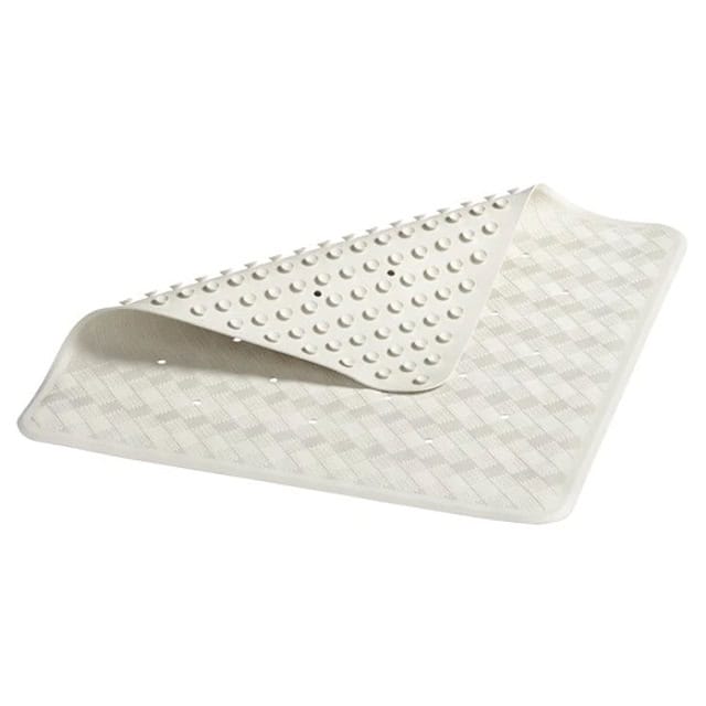 0039086_1.jpg Non-slip bamboo bath mat with suction cups for bathroom safety and comfort.