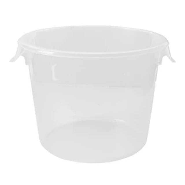 2. Clear plastic bucket used for hygiene and cleaning purposes in Asian markets and healthcare facilities.