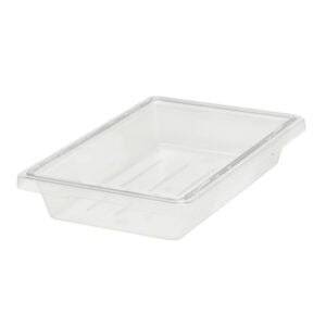 Disposable plastic food storage container for hygiene and food safety, ideal for commercial and household use.