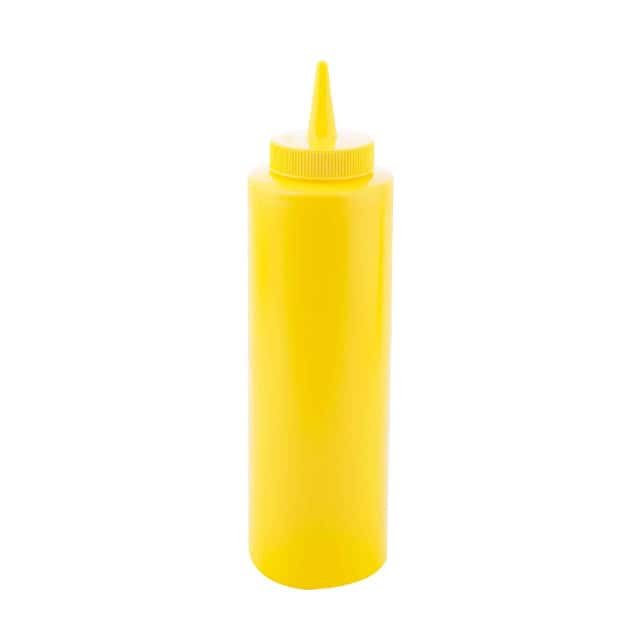 0048187_1.jpg Tablecraft Squeeze Dispenser 8 Oz., Yellow - Image 1