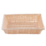 Tablecraft Medium Rectangular Woven Basket 14x10x3″ - Image 2