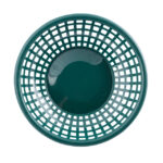 Tablecraft Plastic Round Basket 8×2″, Green - Image 2