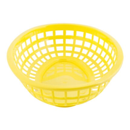 Tablecraft Plastic Oval Basket 9x6x2″, Yellow