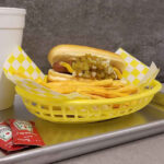 Tablecraft Plastic Oval Basket 9x6x2″, Yellow - Image 2