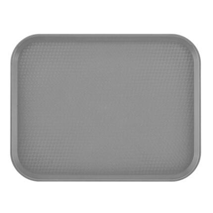 Black tray template for food service or catering, durable and easy to clean, ideal for restaurants and industrial kitchens.