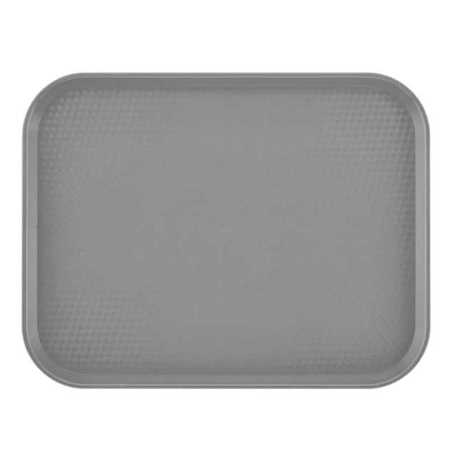 Black tray template for food service or catering, durable and easy to clean, ideal for restaurants and industrial kitchens.