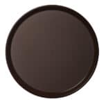 Black serving tray for food presentation.