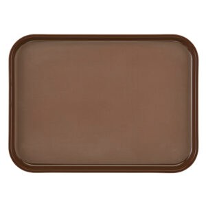 Black plastic serving tray for hygienic food presentation and catering services in Asia.