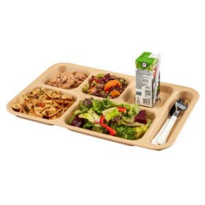 Cambro Camwear 6-Compartment Tray, Beige