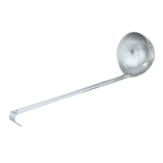 0055310_1.jpg Stainless steel ladle for food service and catering, durable and hygienic serving utensil.