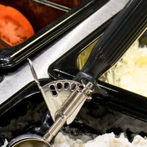 Heavy-duty commercial ice cream scoop and dispenser cleaning station at Beyond Hygiene Asia, offering professional hygiene solutions for foodservice businesses.