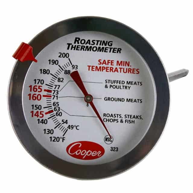 0057640_1.jpg Thermometer for safe food cooking temperatures, ideal for meat, poultry, and seafood, ensuring hygiene and safety in food preparation.