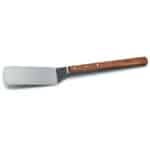 Sharpening spatula with wooden handle, ideal for food preparation and hygiene applications in commercial kitchens. Durable stainless steel blade, ergonomic design.
