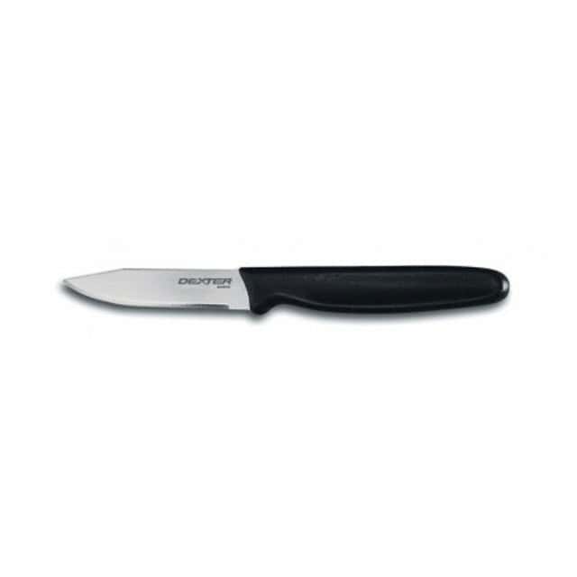 Stainless steel chef knife for kitchen cooking and food preparation, ergonomic handle for comfortable grip.