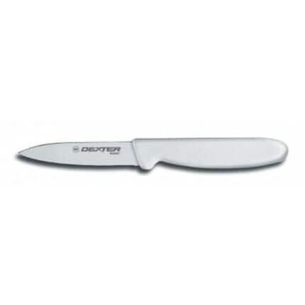 Stainless steel kitchen knife with ergonomic handle for precise cutting and culinary tasks.