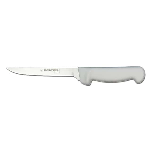 0065580_1.jpg Stainless steel kitchen chef's knife with ergonomic handle for precision cutting and safety.