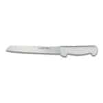 Disposable kitchen serrated knife for safe food preparation, ideal for restaurants and catering services.