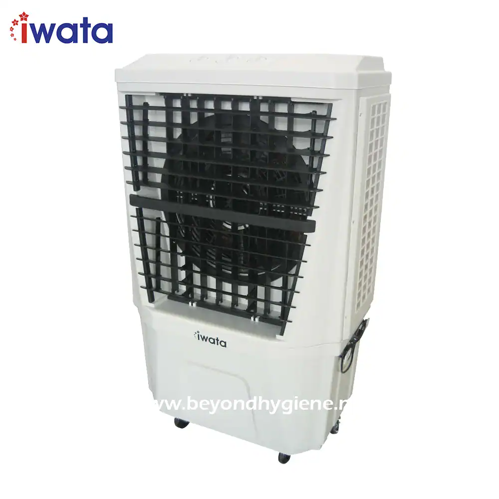 IWata portable evaporative cooler for enhanced air quality and cooling efficiency, ideal for commercial and industrial spaces in Asia.