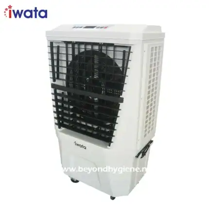Portable evaporative air cooler for efficient cooling solutions in commercial and residential spaces in Asia.