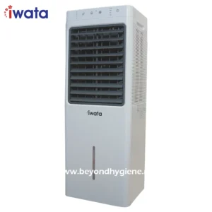 Portable cooling and air purification unit for hygiene-focused environments, ideal for commercial and healthcare settings.