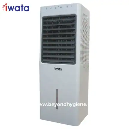 Portable cooling and air purification unit for hygiene-focused environments, ideal for commercial and healthcare settings.