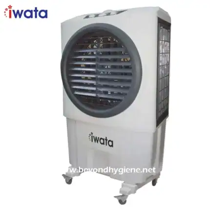 High-efficiency portable air cooler by Iwata for industrial and commercial ventilation, providing effective cooling solutions in Asia and beyond.