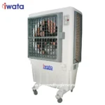 Evaporative air cooler for hygienic cooling, commercial cooling solutions, beyond hygiene asia, portable air conditioning unit, energy-efficient air cooler for industrial use.