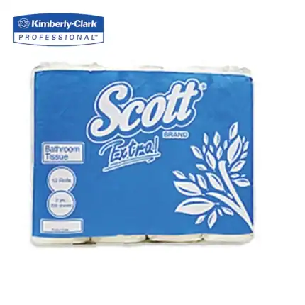 Soft blue Scott bathroom tissue pack, ideal for hygiene and sanitation, featured on Beyond Hygiene Asia website.