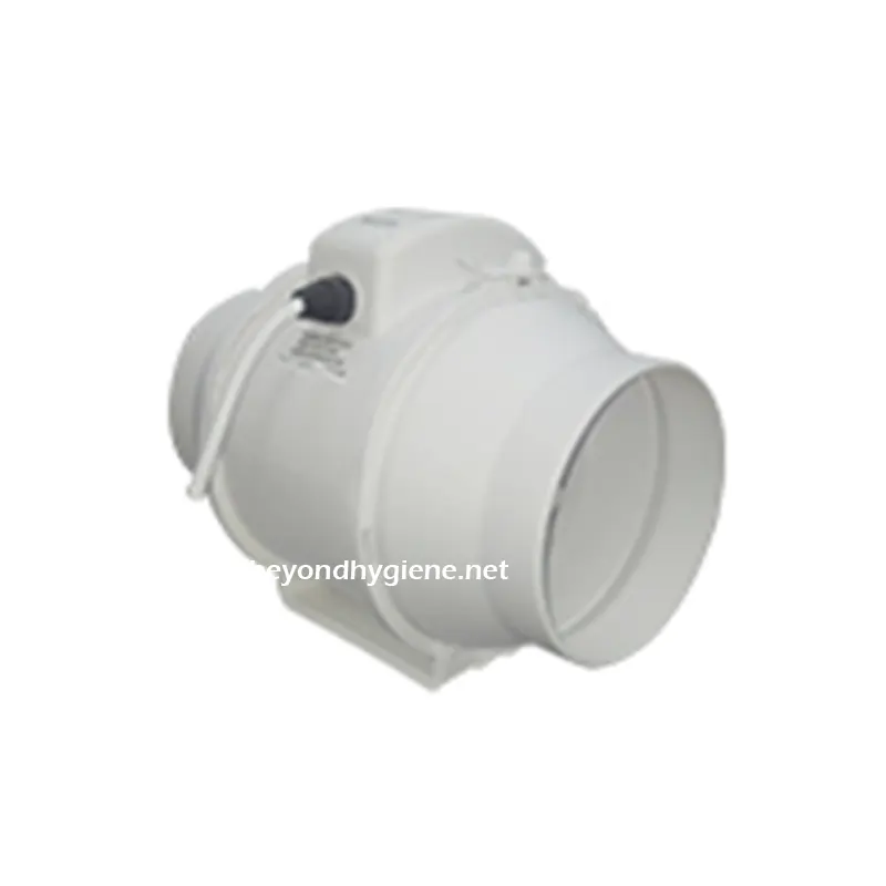 MFF-100 Air duct fan, ventilation blower for hygiene and air circulation, industrial air exhaust fan, Beyond Hygiene Asia, high-performance ventilation system for commercial spaces.