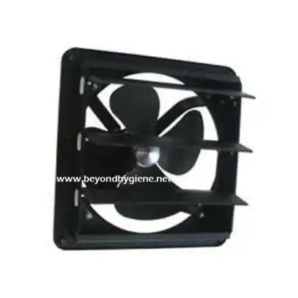 High-efficiency industrial exhaust fan for commercial ventilation and air purification in hygiene-focused environments.