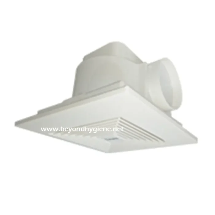 White ventilation exhaust fan for commercial hygiene and air quality solutions.