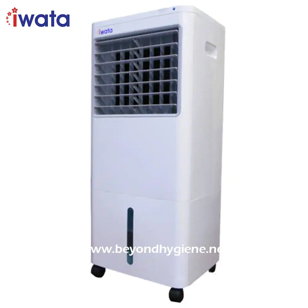 1 Portable commercial evaporative cooler for air conditioning, ideal for professional hygiene and sanitation environments.