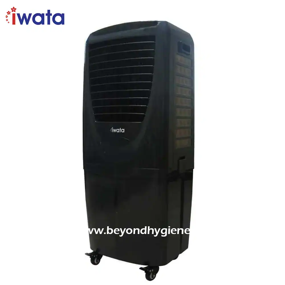 1 Portable industrial air cooler for enhanced hygiene and air circulation in commercial and industrial spaces.