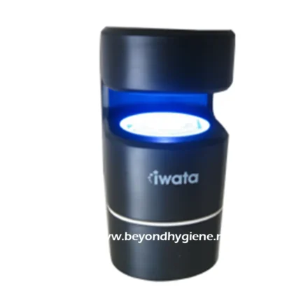 Hand sanitizer UV sterilizer dispenser for hygienic hand cleaning in healthcare and hygiene facilities.