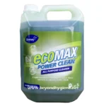 Heavy-duty all-purpose liquid cleaner in a 5L container, eco-friendly and effective in killing 99.99% of germs, designed for kitchen and household cleaning needs.