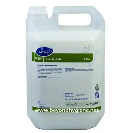 Sealer for resilient floors, over & under treatment, 5L bottle from Beyond Hygiene Asia, ideal for durable floor protection and long-lasting performance.