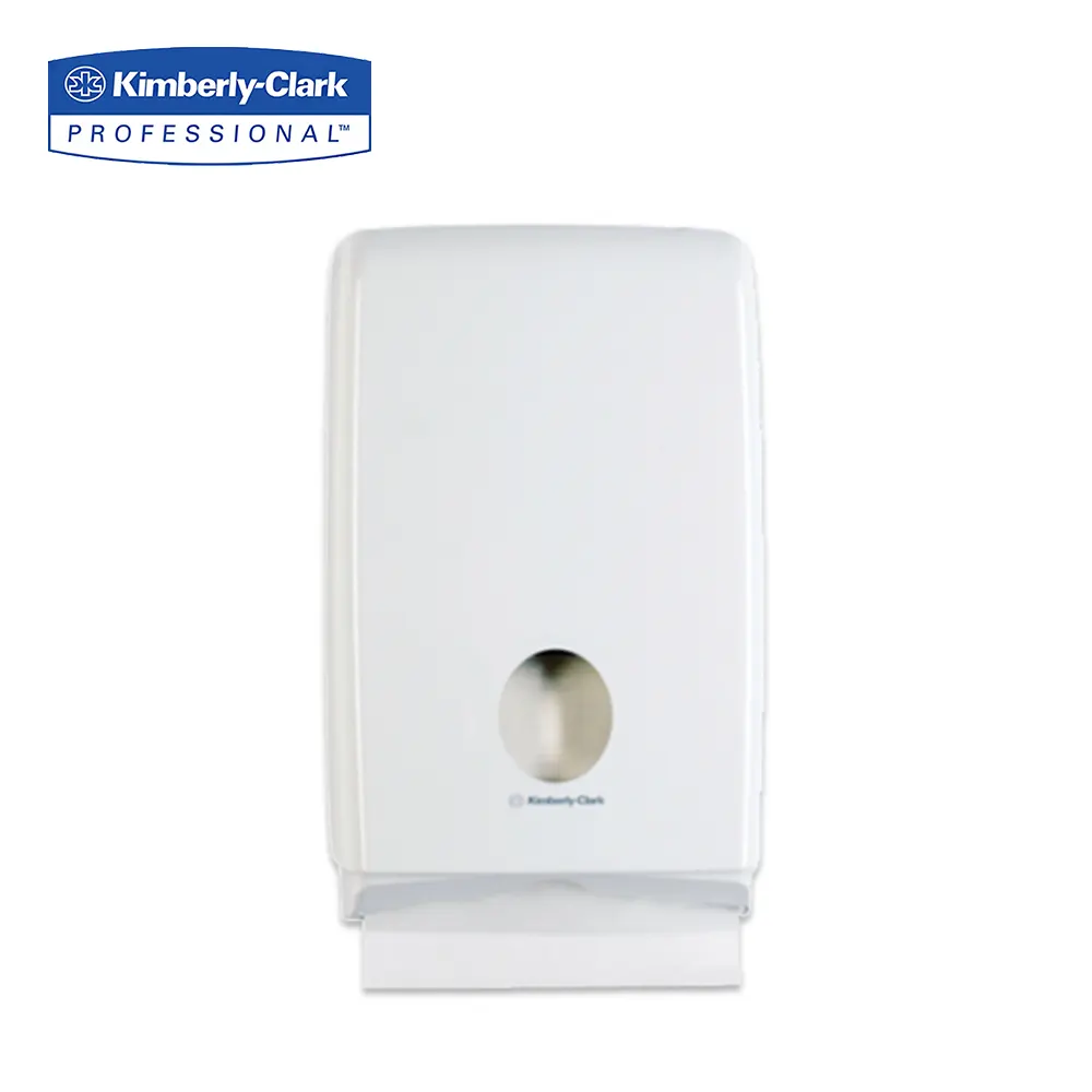 1 (6) Kimberly-Clark Professional touchless paper towel dispenser, hygiene product for commercial restrooms.