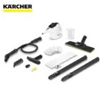 Karcher steam cleaning boiler with various attachments for commercial cleaning and hygiene solutions in Asia.