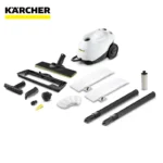 Advanced floor cleaning equipment by Kärcher for commercial and industrial use, including steam vacuum, floor scrubbers, and cleaning accessories from Beyond Hygiene Asia.