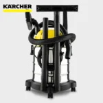 Karcher industrial vacuum cleaner with hoses and filters for commercial cleaning.