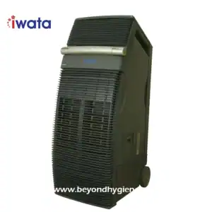 Iwata portable air cooler unit for commercial and industrial use in hygienic environments.