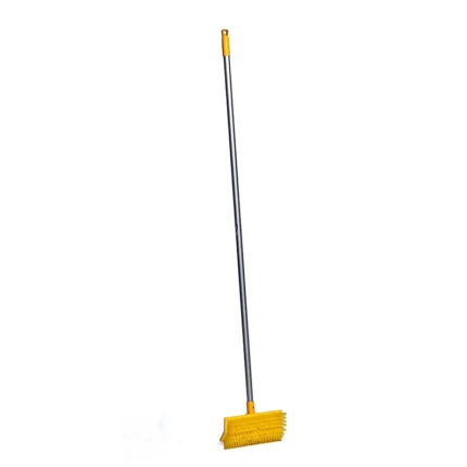 Beyond hygiene asia cleaning mop with yellow brush head and long handle for sanitation and hygiene maintenance.