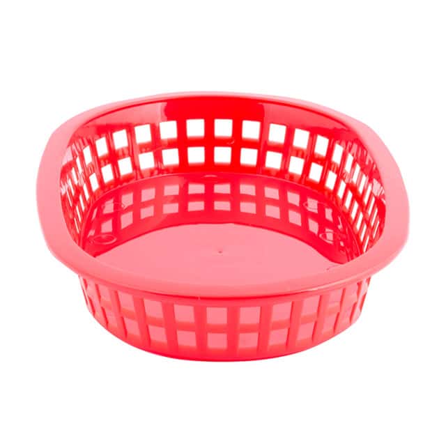 1002479_1.jpg Plastic pink laundry basket for household organization and storage, lightweight and durable, ideal for laundry or organizational needs at Beyond Hygiene Asia.