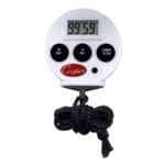 Digital stopwatch timer used for precise timing in cleaning and hygiene protocols at Beyond Hygiene Asia.