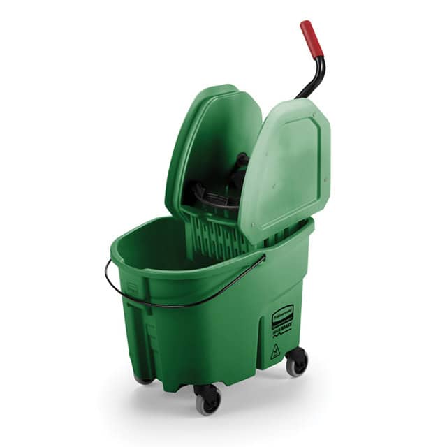 1005047_1.jpg Rubbermaid Wavebrake 35 Qt Down Press Bucket And Wringer, Green - Image 1